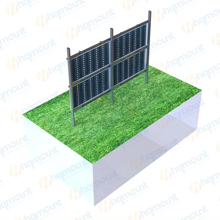 Hq Mount Pv Plant Hot Dip Galvanized Mounting Ground Vertical Structure