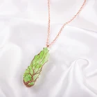 Pendant Healing Crystal Necklace Chakra Natural Rainbow Stone Tree Of Life Pendant Necklace Women Jewelry