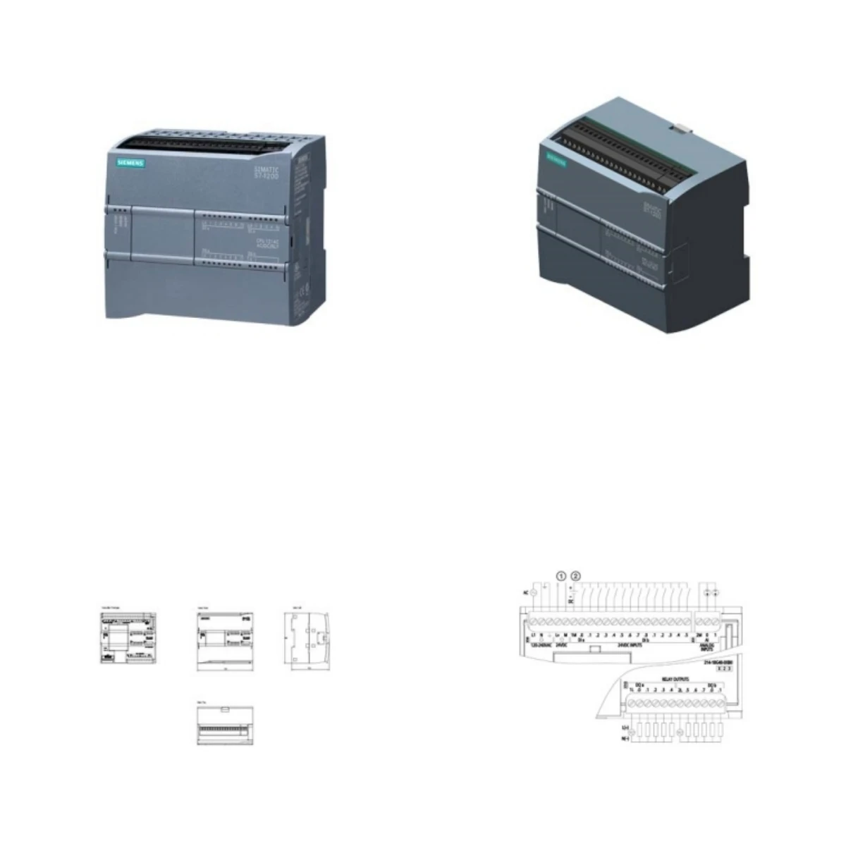 6ES7215 1BG40 0XB0 SIMATIC S7 1200 CPU 1212C DC RELAY 8DI 6DO 2AI 6ES7215-1BG40-0XB0 SIEMENS