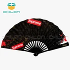 Hand Fan Fan Fabric Hand Fans Promotional Customized Printed Foldable Polyester Fabric Hand Fan