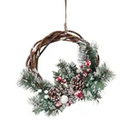 Holiday Wholesale Holiday Decorations Pine Cones Christmas Rattan Wreath Picks