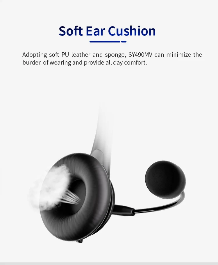 Hot Sell Mono Call Center Microphone Usb Headphone Pc Earphone Wired Headset Mic With Office Phone Business Rotatable Mic