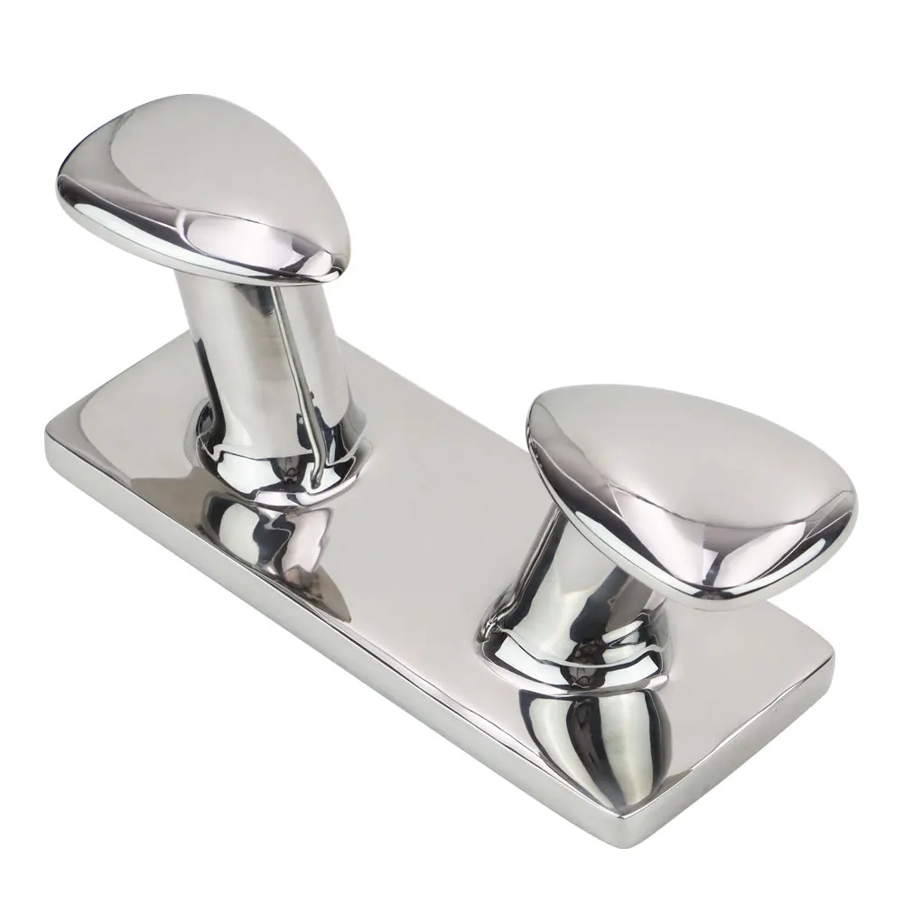 product 6 inch 8 inch 10 inch 12 inch stainless steel 316 double cross horn docking bollard cleat marine mooring dock bitt bollard-5