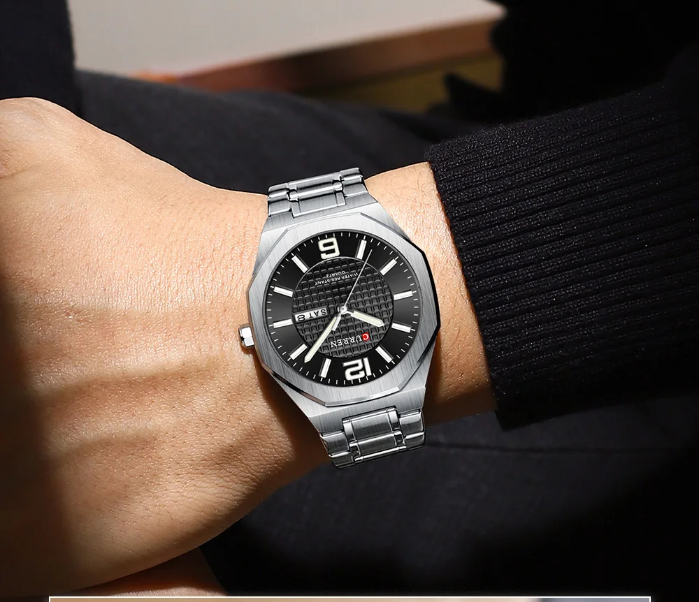 Curren 8476 Men's Watch Waterproof Quartz Steel Band Watch Business Casual Luminous Wristwatch