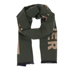 Scarves Scarf Green Dark Green Wool Blend Soft Custom Slogan Design Jacquard Men Winter Neck Logo Fashion Scarf