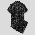 Button Custom Summer Men Hawaiian Style Printing Short Sleeve Nylon Button Shirt And Beach Shorts Set For Men