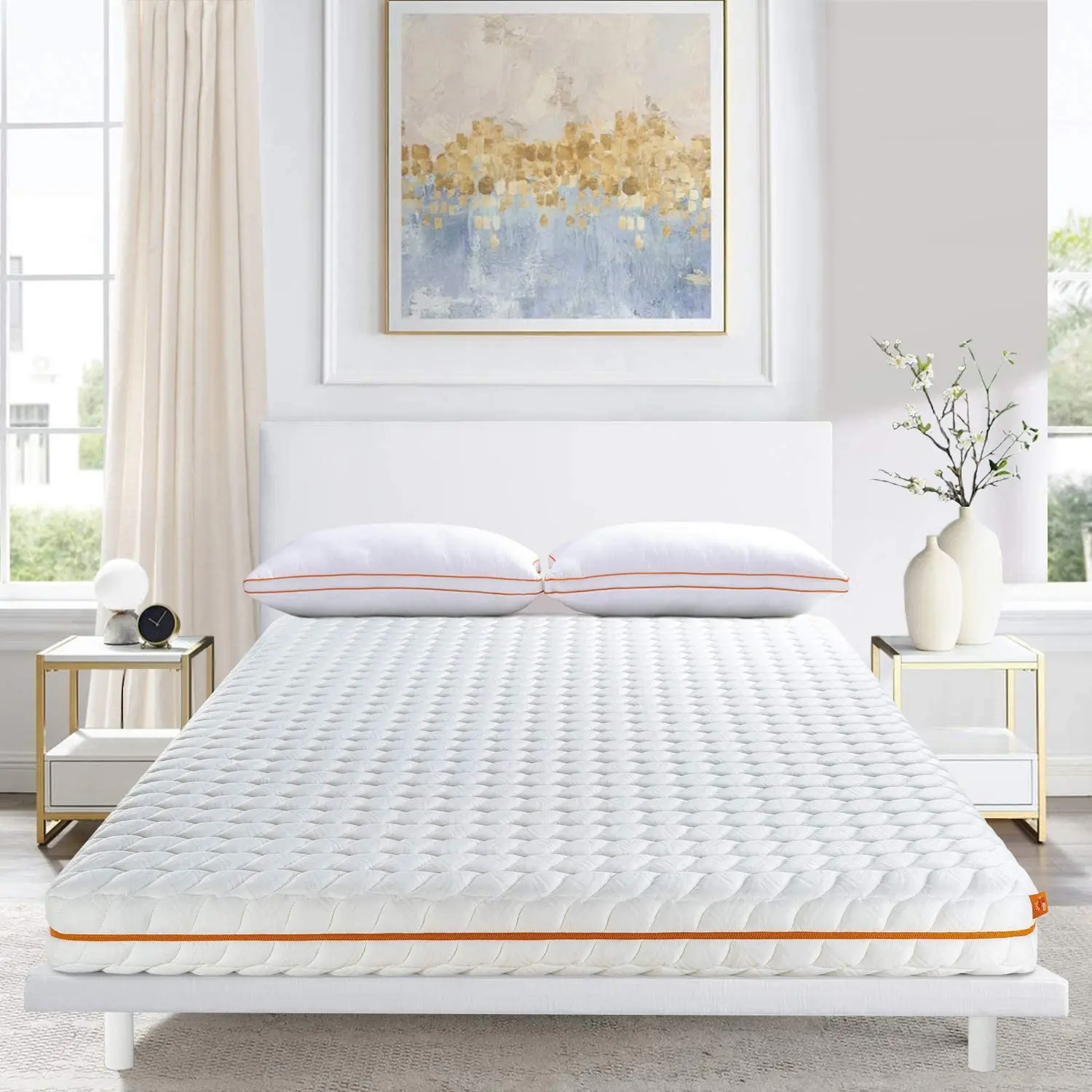 Super comfortable euro top full size pocket spring coils mattress queen king president mattresses