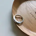 Ring Rings 925 Sterling Silver Open Ring Custom Engraved Letter Women Men Finger Rings