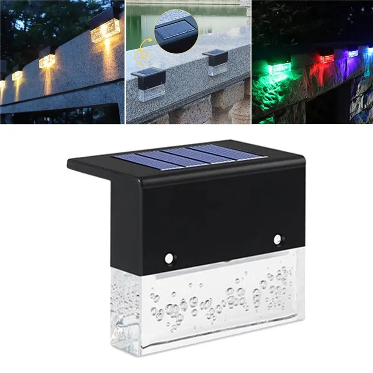 Waterproof fence landscape deck balcony step yard stair outdoor led garden decoration solar light