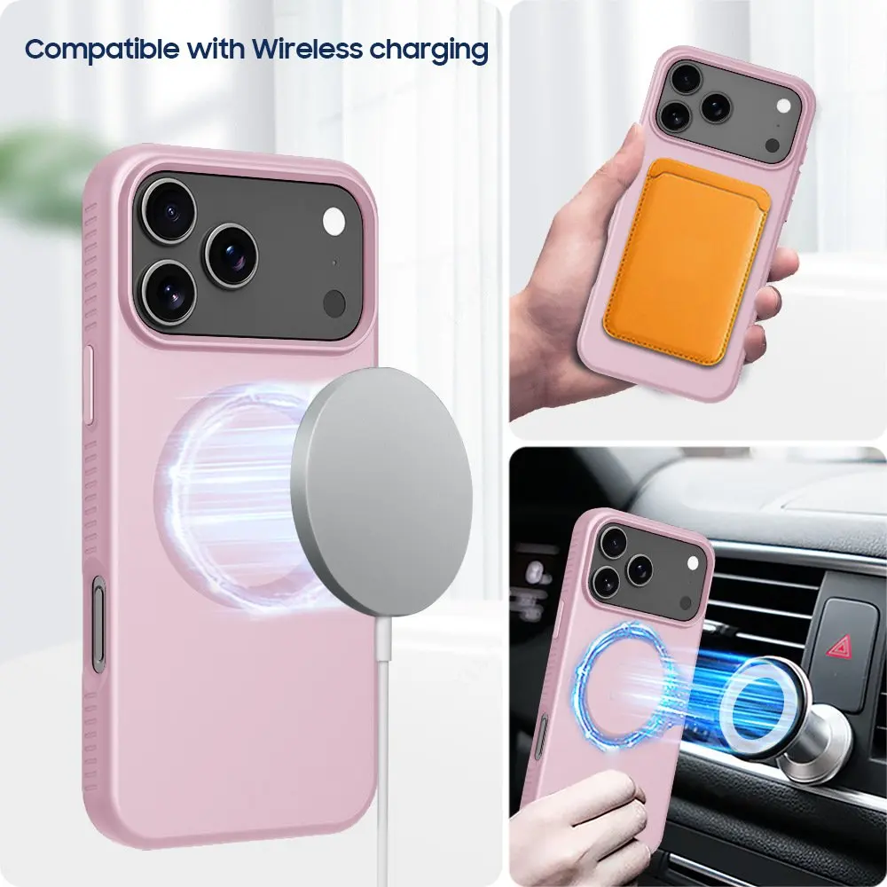 product tpu and pc material six colors available satin finish magnetic phone case for iphone 17 series laudtec-5