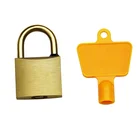 Key Brass Padlock 40MM Brass Padlock With Triangular Key Hole Plastic Key