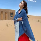 Knitting Scarf Wholesale Fashionable Acrylic Poncho Excellent Quality Knitting Poncho Scarf For Women
