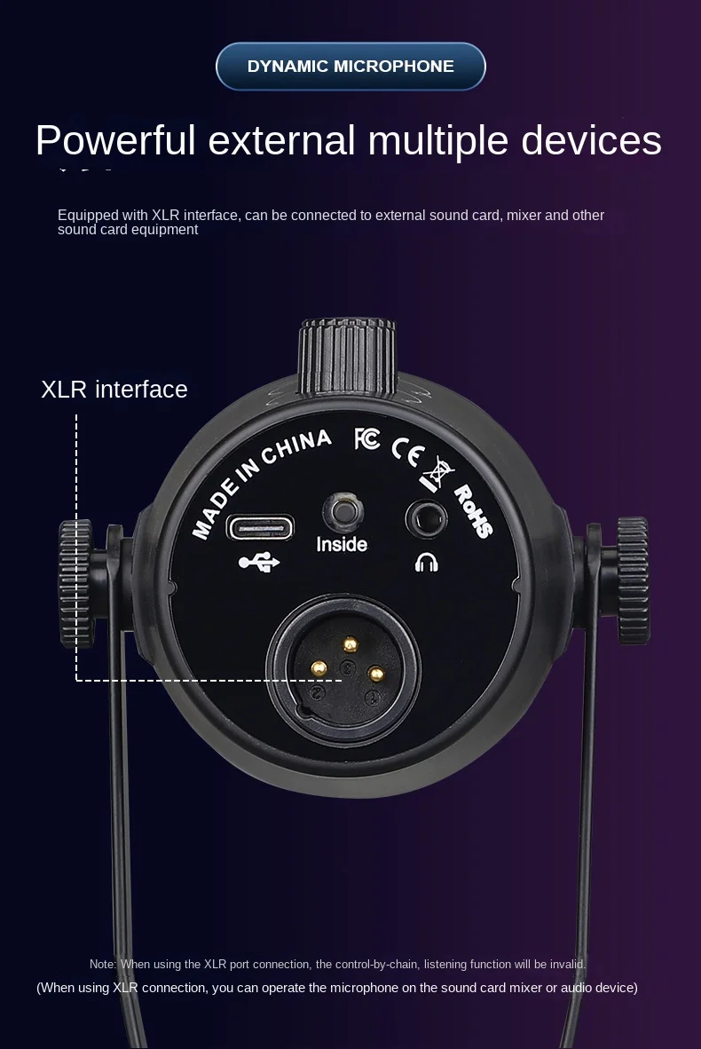 Dynamic Microphone Live Microphone Professional Recording Karaoke Conference Mobile Computer Game Sound Card Microphone Full Set