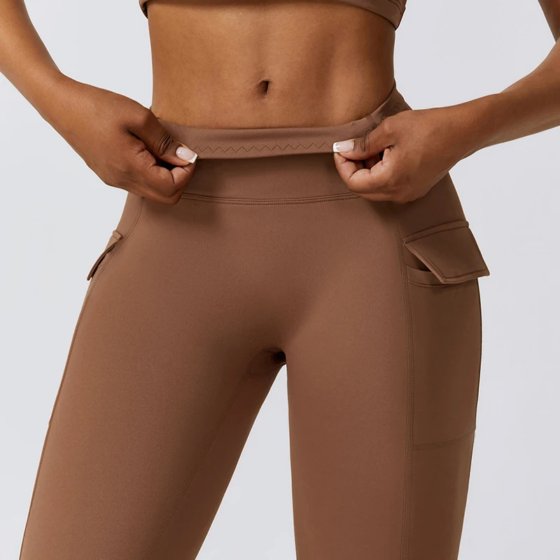YIYI Casual Quick Dry Half zipper Bra Double Pockets Legging Yoga Suit Women Sustainable Activewear Running Tank Top Vest Sets