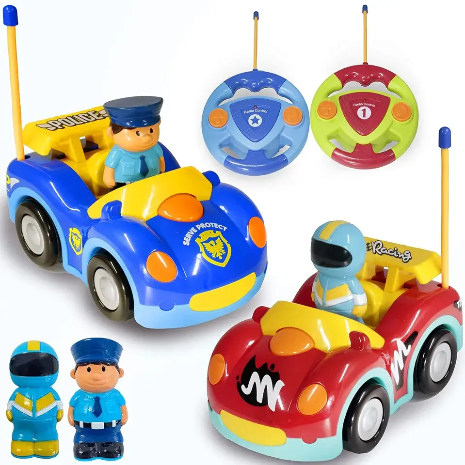 EPT Custom Logo Cartoon Mini Small Remote Control Police RC Children's Cars Toy Kids Rc Cars For Toddlers