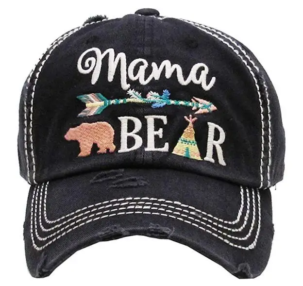 Womens Baseball Cap Distressed 