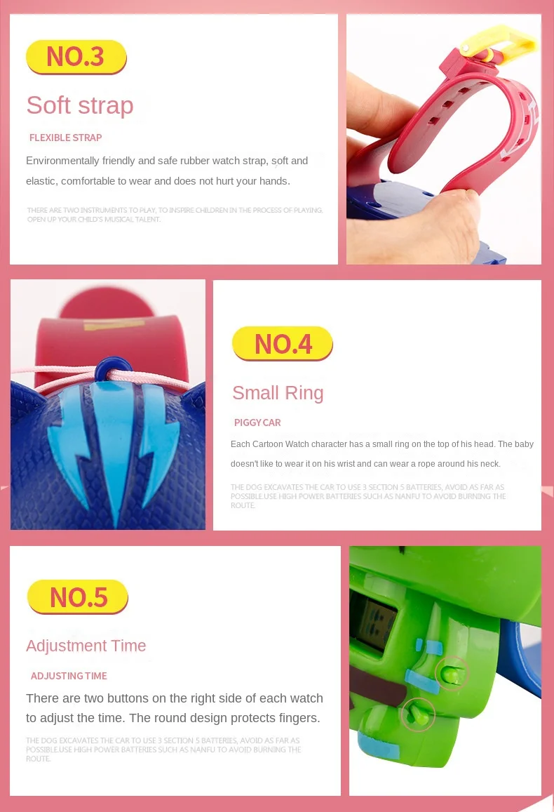 Hot selling Kids watch  Transformation toys for kids in Marvel cute shape  Spider-Man Q version children's toy gift
