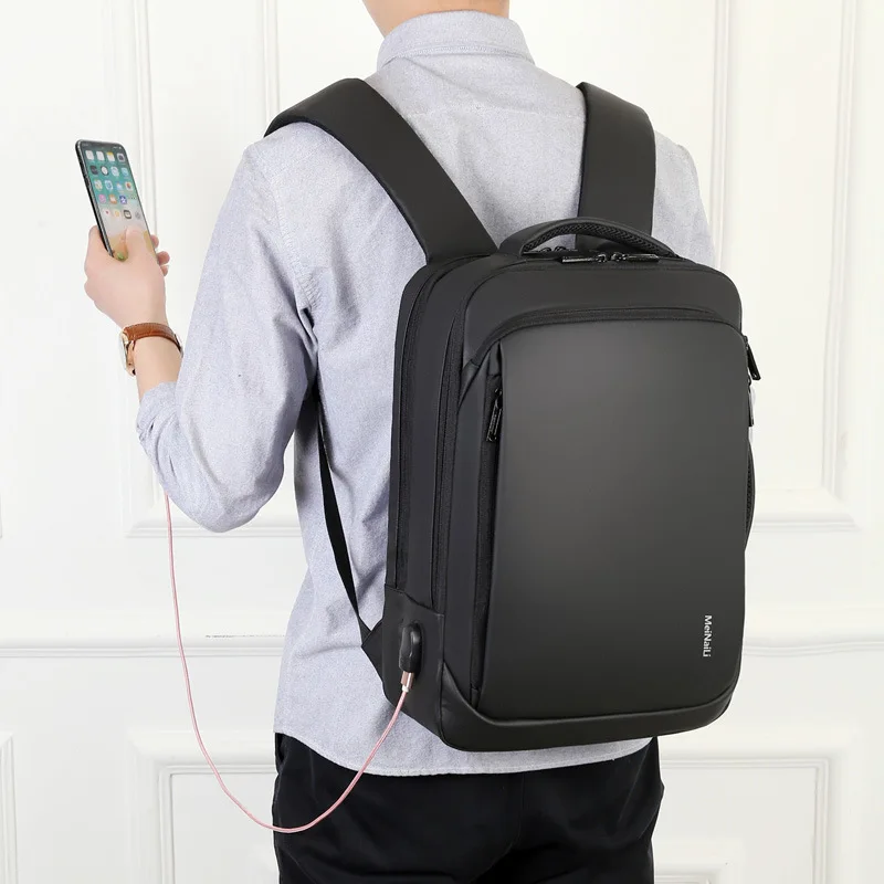 leather smart backpack