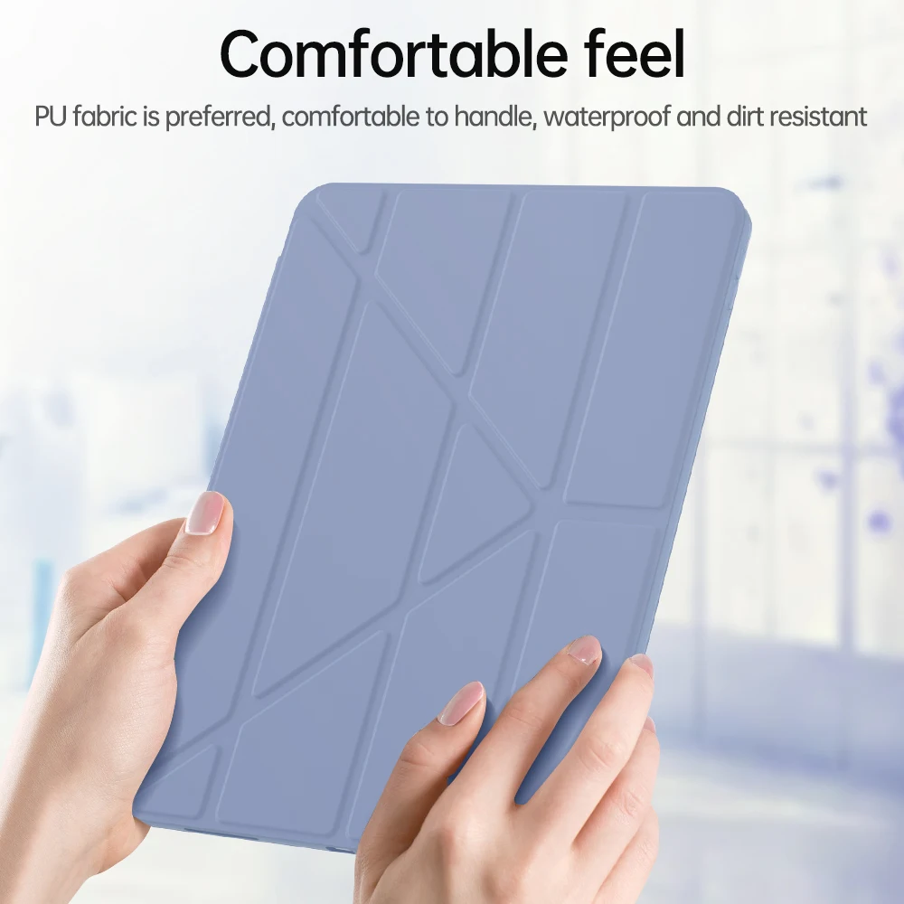 Factory Cheapest Durable Thin Multi-fold TPU Leather Tablet Covers Cases For iPad Pro 11/12.9/10.5 For iPad Air 5/4/3/2 Cover 