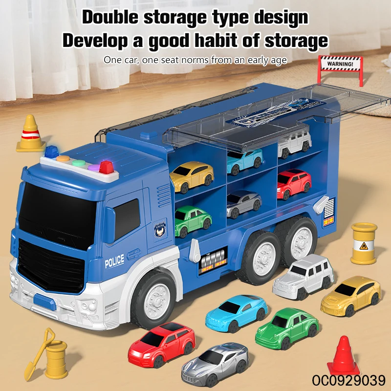 Deformation bus rotating parking lot electric toy car racing track for children