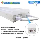 4ft 26W 38W 5 Wires Connection Supermaket Slim Dimming Fixture Warehouse Strip Suspended Aluminum Led Linear Lights