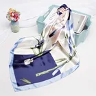Printed Hijab Lady 90*90cm Wholesale Large Printed Square Head Hijab Silk Scarf Shawl