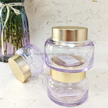 nail gel jar empty 100g plastic jars translucent color with lid body butter custom color logo petg 200ml double wall jar 8oz