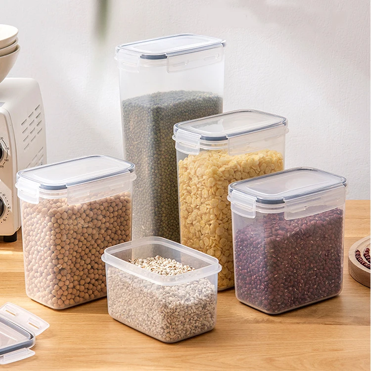 Hot Sale Modern Plastic Food Storage Container Box Set 8pcs Kitchen Accessories for storage