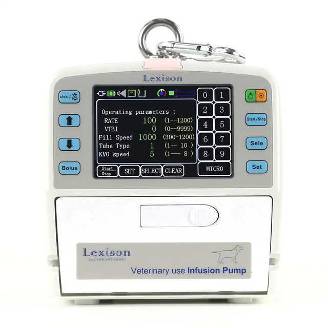 Lexison PRIP-E300V 24 Months Warranty Cheap Price Veterinary IV Infusion Pump with Fluid Warmer Heating Function for animal use