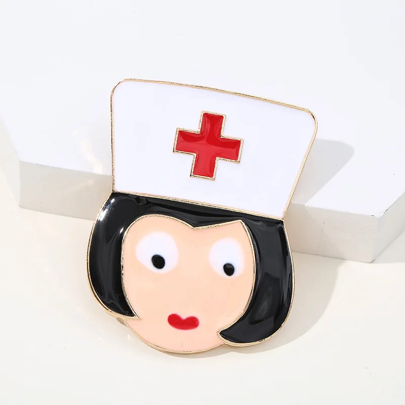 Fashion Jewelry Cartoon Nurse Doctor Brooches Hospital Medical Stethoscope Pin Ambulance Microscope Pins Badges