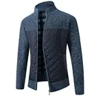 Men Sweater 2021 Casual Men Autumn Zip Thick Knitted Sweater Pockets Warm Slim Cardigan Coat