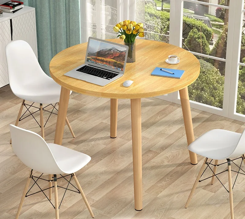 Modern Simple Rent small flat round Table family balcony dinner reception negotiation table and chair combination