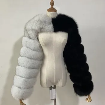 Custom Color and Size Short Faux Fur Jackets/ Winter Women's Fox Fur Coat