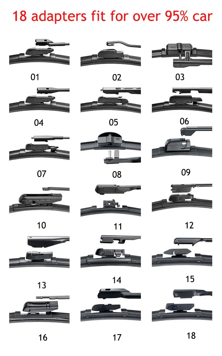 Oem Odm Clean Window Soft Silicon Rubber Car Wiper Blades Universal