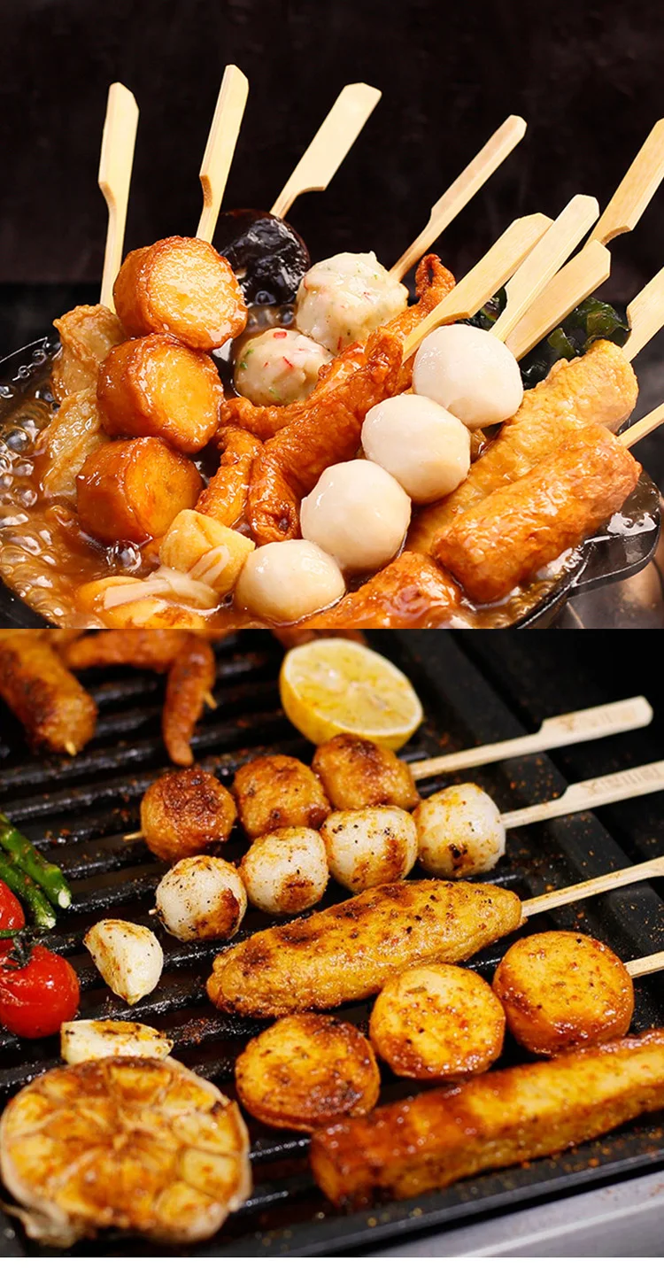 Natural Bamboo Bbq Grilling Skewer