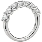 Diamond Ring Ring 18K Custom 7 White Blue Moissanite Diamond Ring