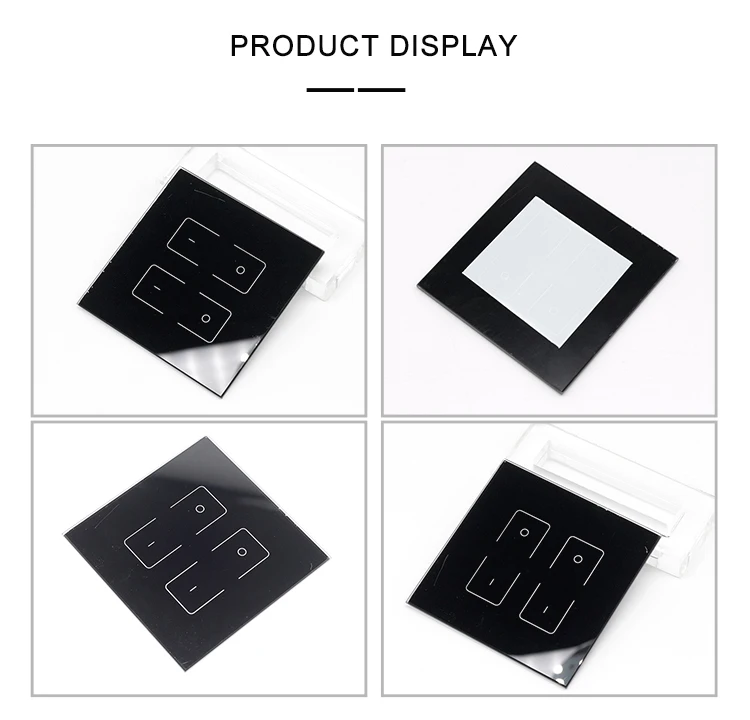 3MM 4MM four-button touch mirror switch, electrical instrument control panel glass