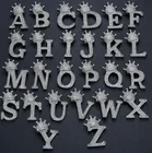 Diamond Necklace Hip-hop Trend Brass With Full Diamond Crown English Letter Necklace European And American Jewelry Gift