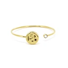 Coconut Bangles Stainless Steel Summer Hawaii Coconut Gold Open Bangles Essential Oil Bracelet Diffuser