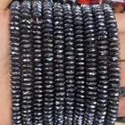 Beads Hematite Beads 3x8mm Faceted Heishi Beads Natural Black Hematite Bracelet Beads For Jewelry Making