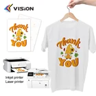 50 Sheets High Quality A4 Size Light 100% Cotton T-shirt Fabric Inkjet Printer Heat Transfer Printing Paper