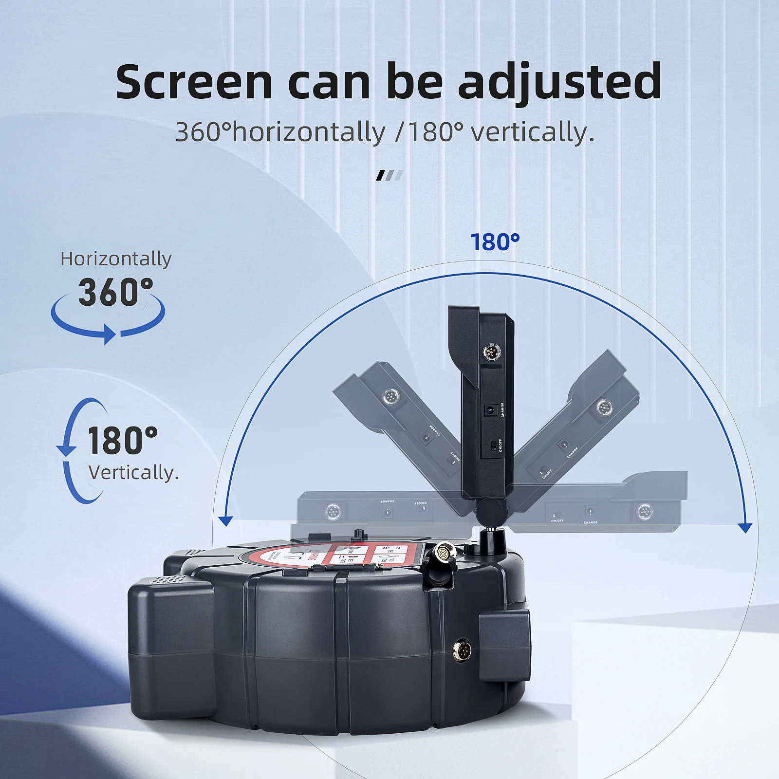 Sewer Camera 512Hz Locator&Sonde Self-leveling Meter Count 9inch HD Screen Factory Wholesale Industrial Pipe Camera Video Recording Endoscope factory