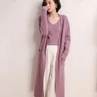 Sweater Coat Long Over Knee Sweater Coat Women's Loose New Knitted Wool Coat In Autumn And Winter