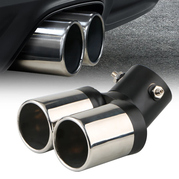 Universal Car Sport Exhaust Tip Muffler Trim Pipe Chrome New 