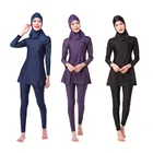Long Swimwear Hot Selling Muslim Long Women's One-piece Swimsuit Racing Training Sports Buckle Swimwear Women