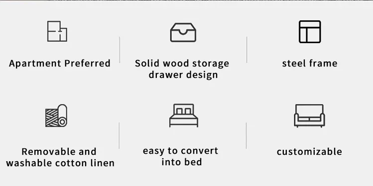 American Modern Double Sofa Chair Simple Nordic Balcony Cloth Lazy Leisure for Dining Room or Living Room details