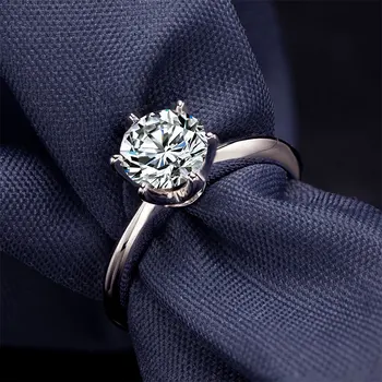 IGI 0.5ct 1ct Lab Diamond Engagement Ring 10K 14K 18K White Gold HPHT CVD diamond jewelry Lab Grown Diamond Ring