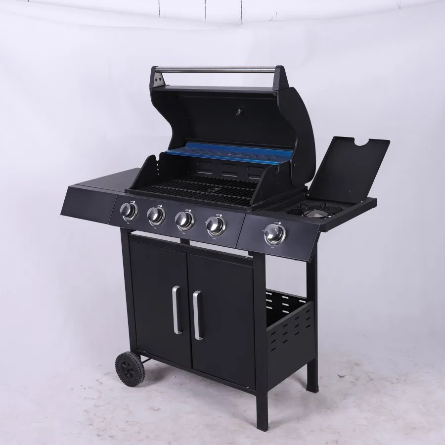 Premium Smokeless Free-Standing 5-Person Garden BBQ Propane Gas Grill manufacture