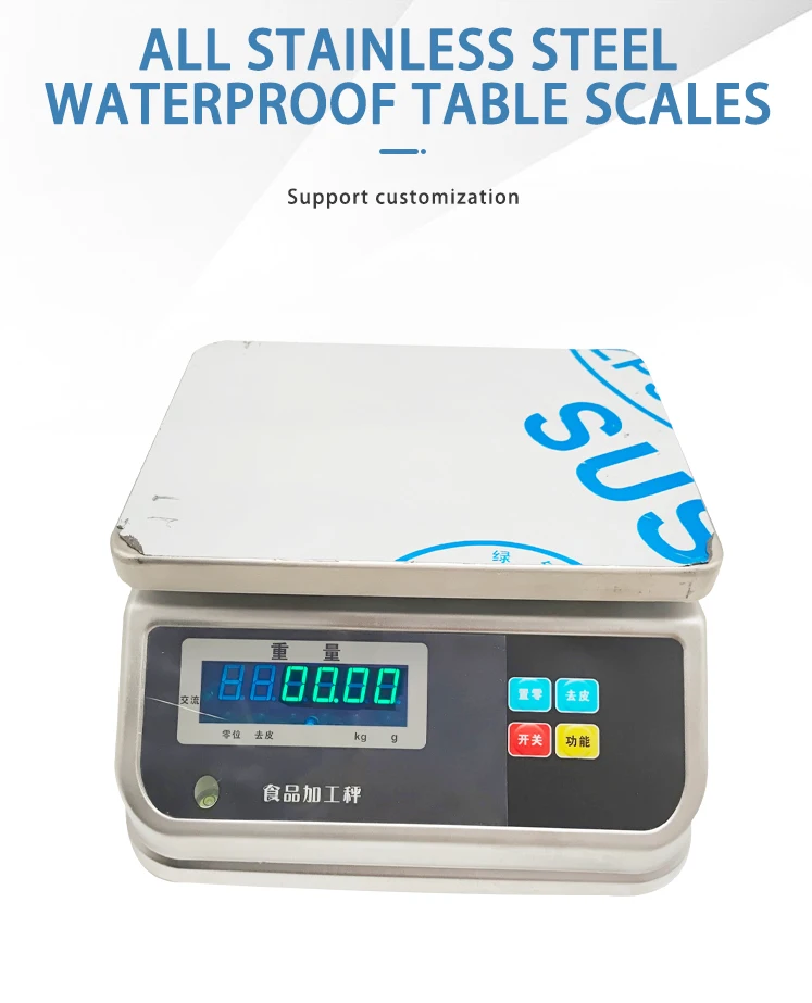 40kg Stainless Steel Waterproof Table Scale Weighing Bench Scale