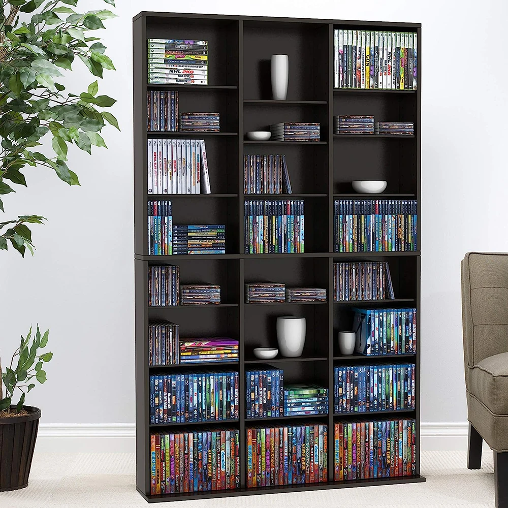 Modern Wood Large Tall Book Shelf Bookcase with Adjustable Shelf factory
